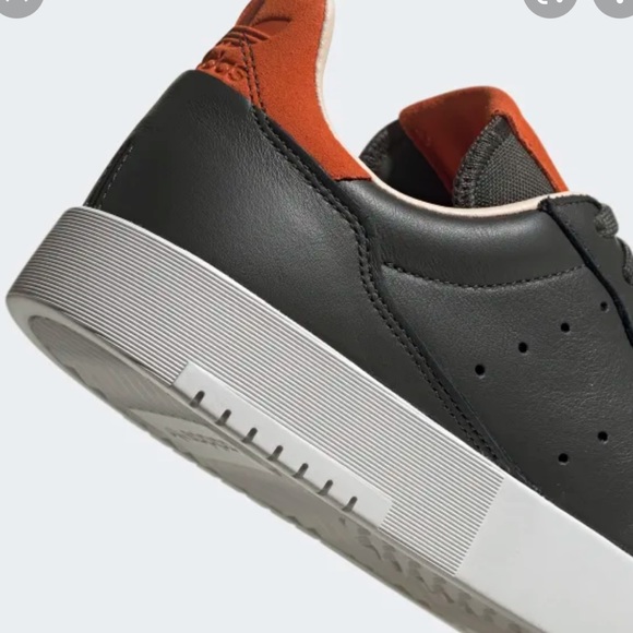 Adidas Supercourt Legend Earth Dark Green Orange EF9182 Tennis Sneaker - Picture 4 of 15